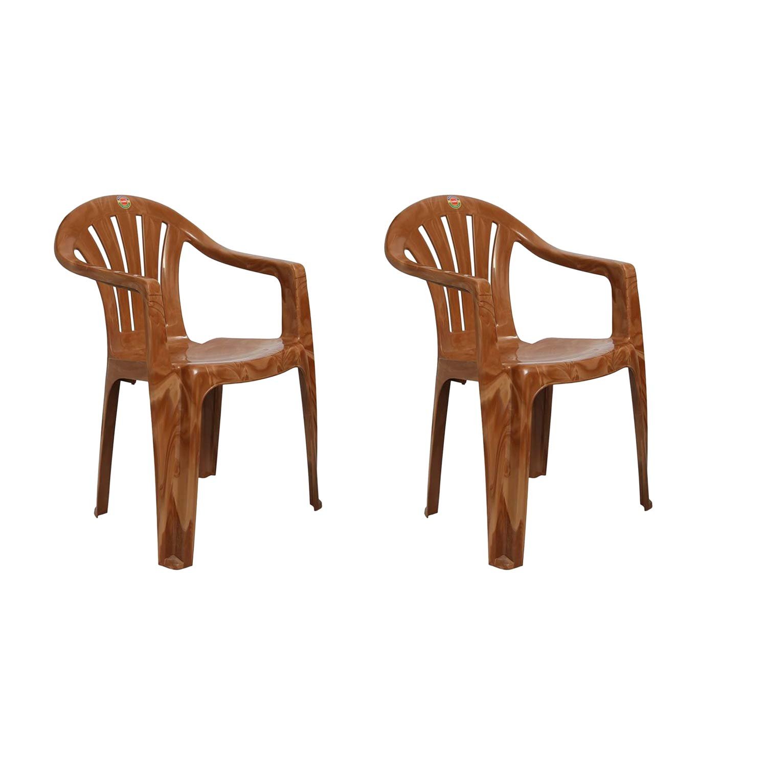 Cello Capri Chair Set Pack of 2 - Sandalwood Brown