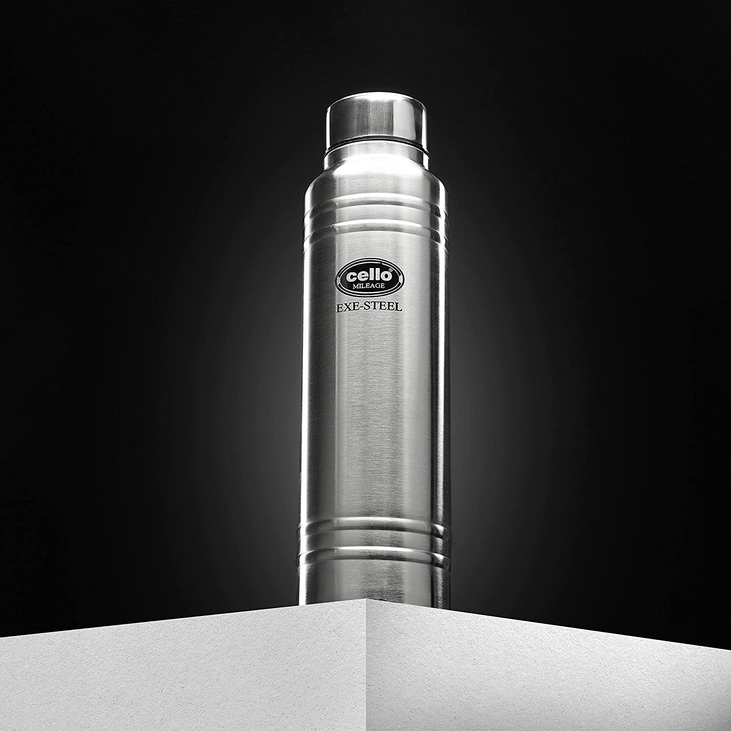Cello Mileage Stainless Steel Water Bottle, 1000 ml, Set of 1, Silver