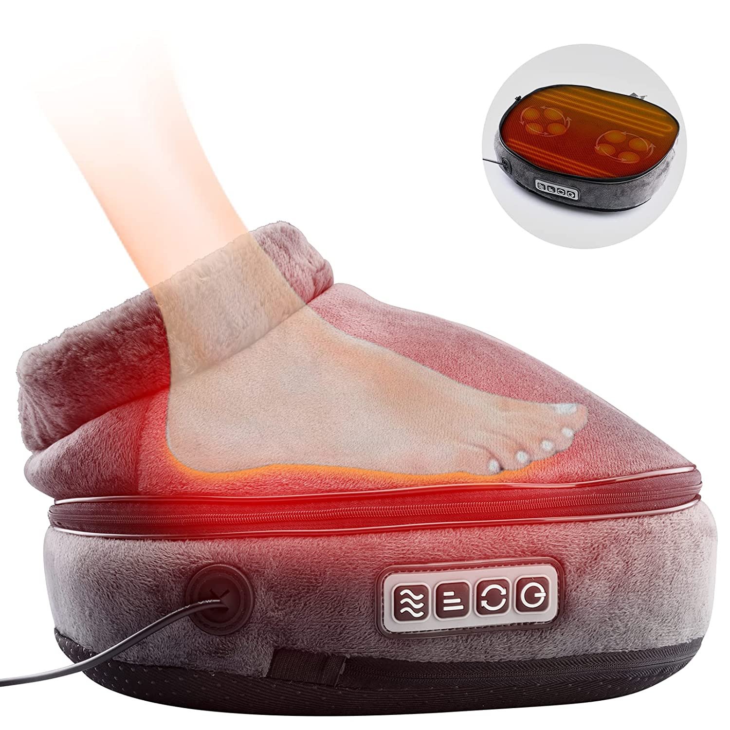 beatXP ArcHeal Foot Massager for Pain Relief | Leg Massager Machine for Home Pain Relief | Kneading Foot Massager for Home for Legs Pain Relief with up to Upto 18 Month Warranty (Grey)
