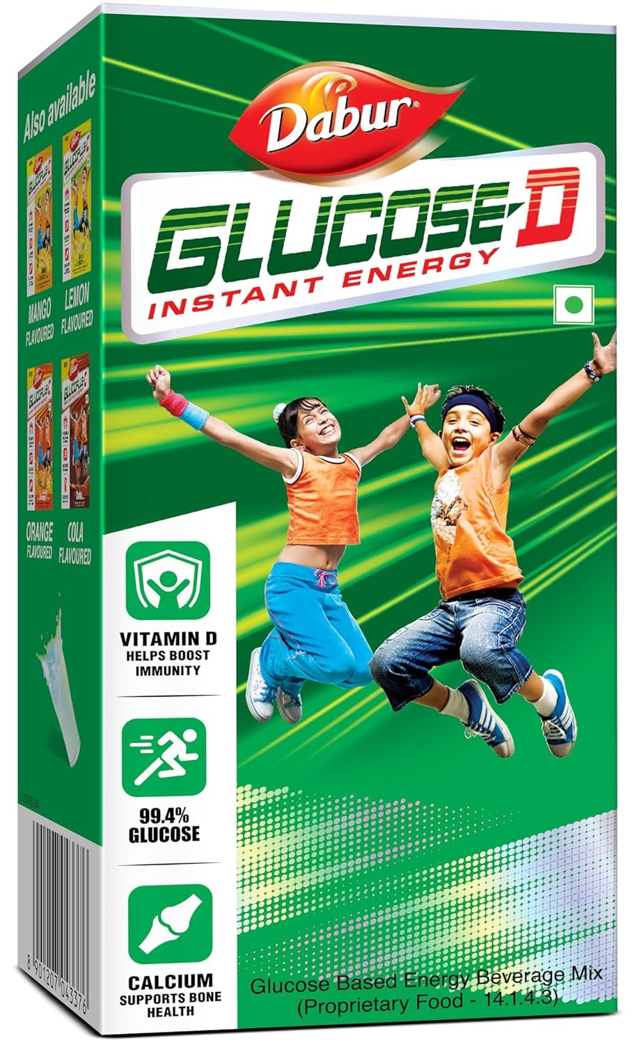 Dabur Glucose-D Juicy & Tasty - 1 kg Powder (Carton) | Instant Energy Recharge with 99.4% Glucose