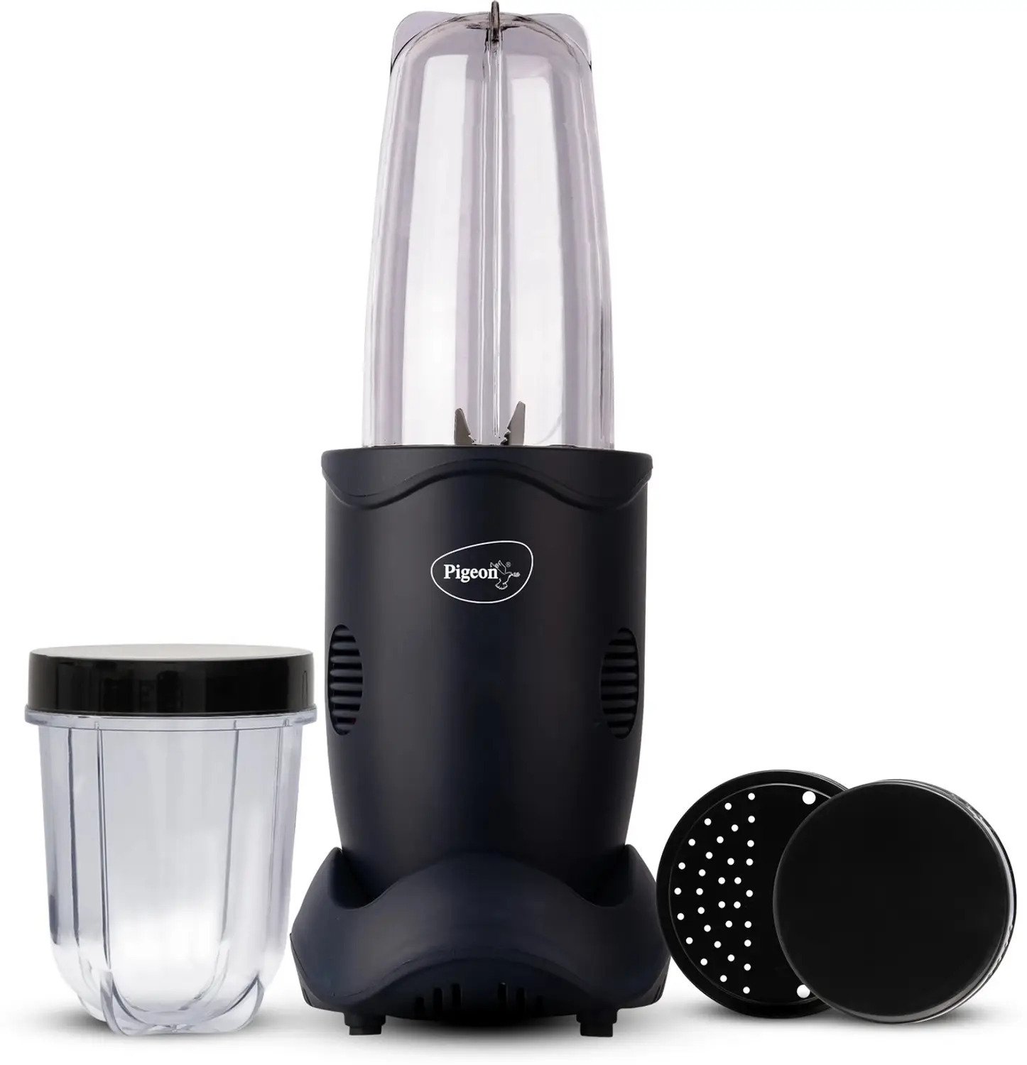 Pigeon NUTRI MASTER 400 W Juicer Mixer Grinder (16467 | 2 Jars | Black)