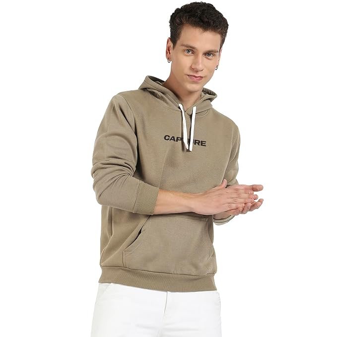 Campus Sutra Cotton Men Hooded Sweatshirt